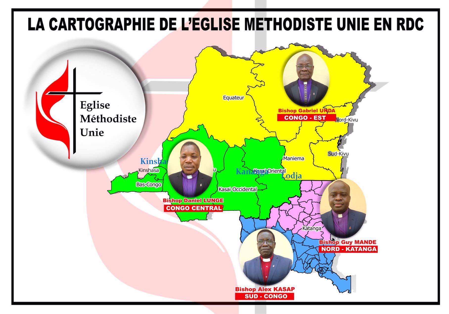 Cartographie de l’Église Méthodiste Unie en RD Congo East Congo